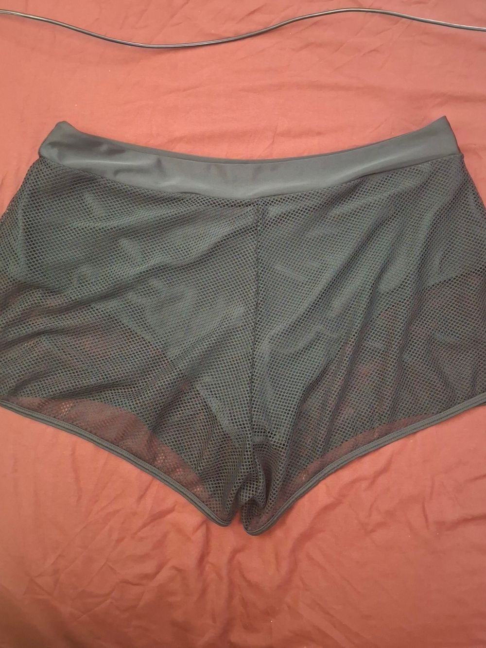 Women's High-Waist Mesh Swim Shorts